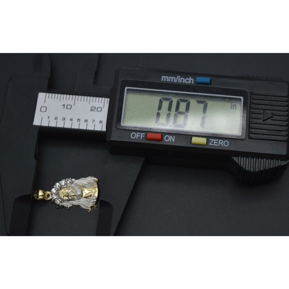 Real 10K Solid Yellow Gold Jesus Crucifix Head Shiny Charm Pendant 1.1gr - Picture 4 of 6